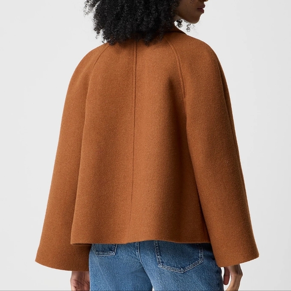 NWT J.Crew Women's Cropped Wool Blend Swing Coat Sz S - Picture 5 of 16